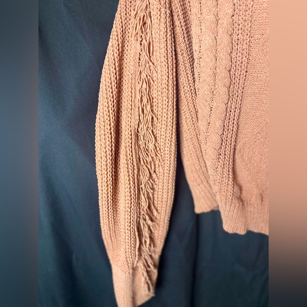 Fashion Nova Fringe Sleeved Sweater - Picture 3 of 4